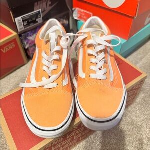 Peachy orange old school vans